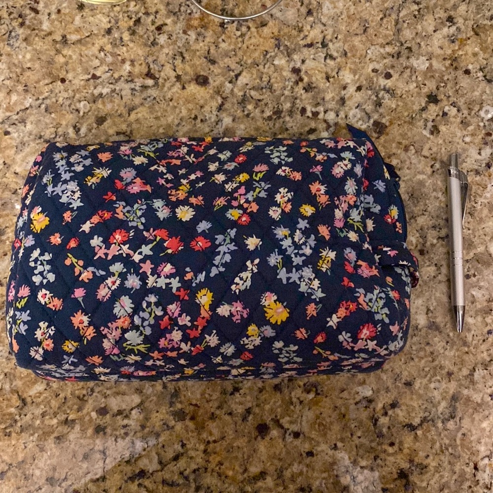 Blue flower Vera Bradley cosmetic bag